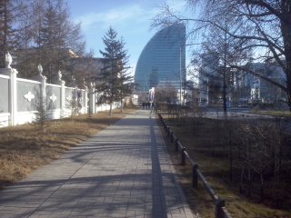 Pavements in Ulaanbaatar.