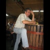 O xefe, facendo a pose
